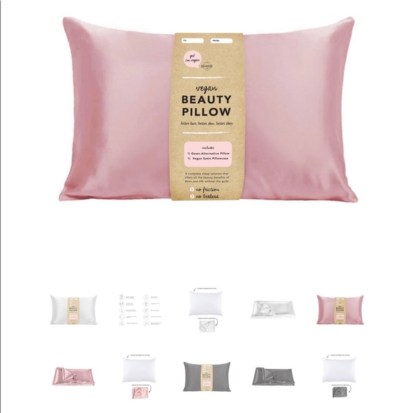 🆕 Pink Vegan Satin King Size Pillowcase